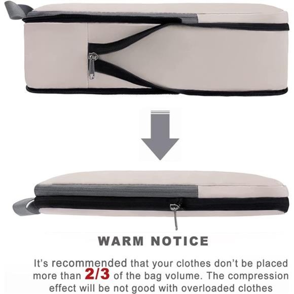 4 Set Compression Packing Cubes Travel Accessories Expandable Packing Organizers - Picture 3 of 6